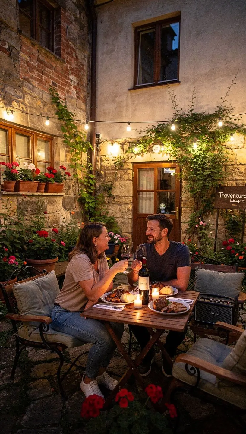 Malebné město Český Krumlov s historickým zámkem a řekou Vltavou.