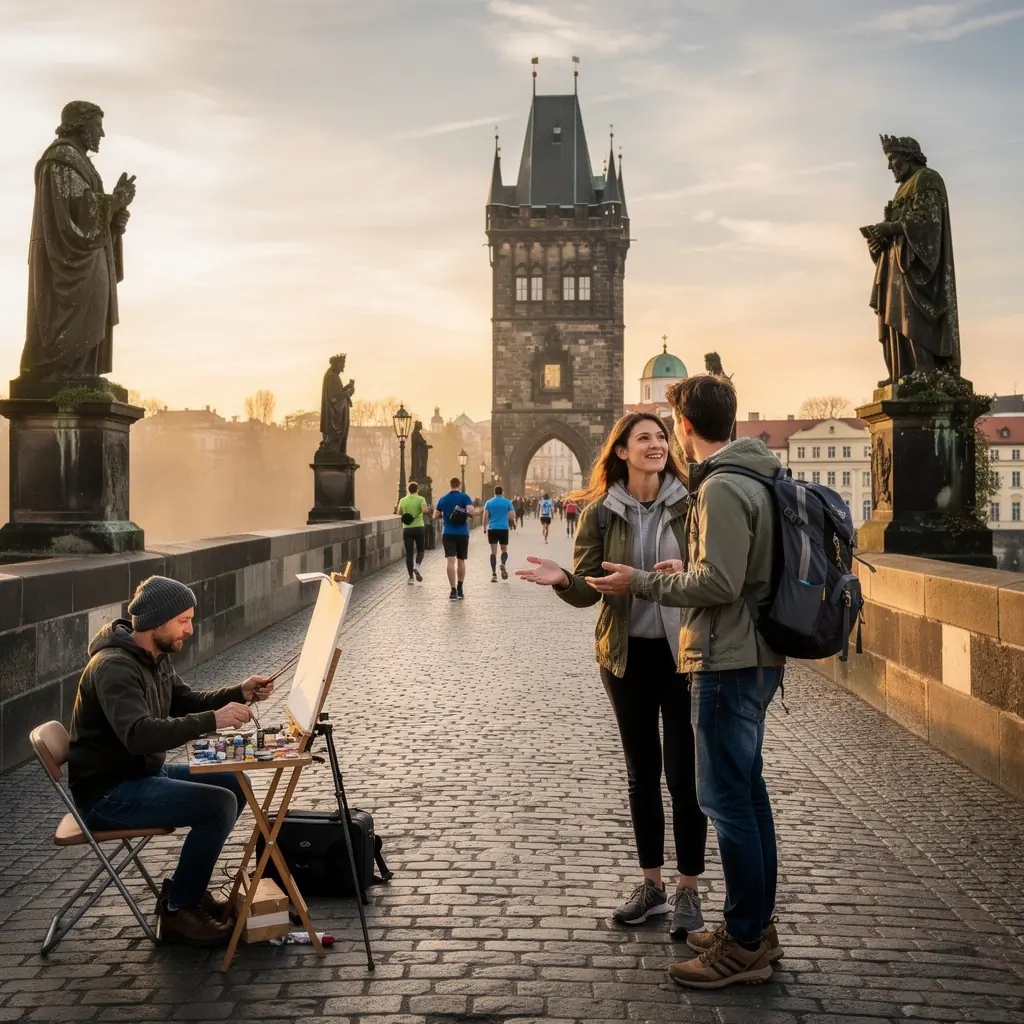 Západ slunce nad českými vinicemi s vinohrady a klidnou atmosférou.
